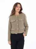 Veste structurée à boutons dorés