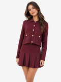 Ensemble veste & jupe plissée